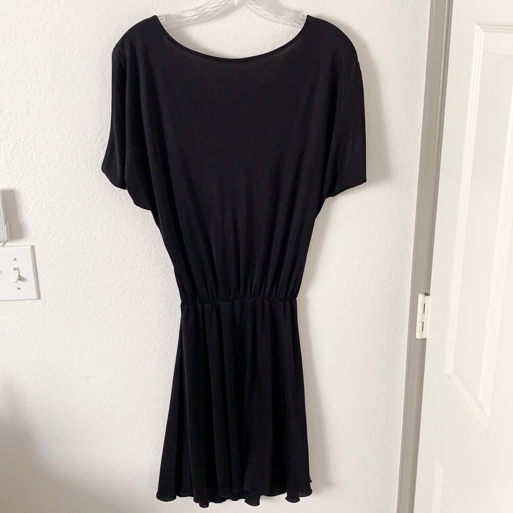 Iron Silk Draped Low Back Dress